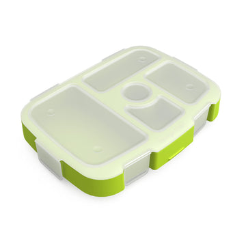 Bentgo Kids Prints Tray With Transparent Cover - Reusable, Bpa-Free, 5-Compartment Meal Prep Container With Built-In Portion Con