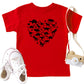 Kids Toddler Baby Girls Boys Valentine'S Day T-Shirt Short Sleeve Love Heart Dinosaur Cotton Tops(Red Heart Dinosaur,4T