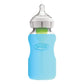Dr. Brown'S Natural Flow Options+ Glass Baby Bottle Sleeves,100% Silicone,9 Oz,Wide-Neck,Blue