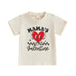 farrubbyine8 Baby Boy Girl Valentines Day Outfit Letters Heart Graphic Tee Shirts Tops Toddler Boy Valentines Day Shirt (Khaki M