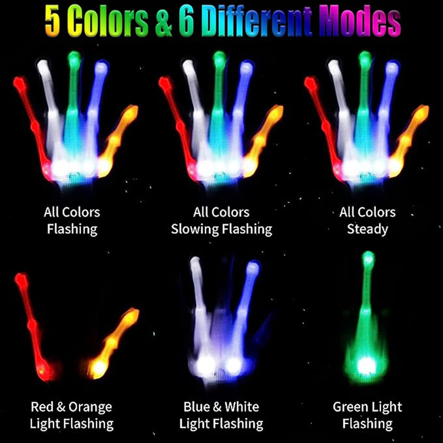 Coledre Led Gloves Boys Girls Toys Age 6-8 8-12 Years Old Light Up Gloves For Kids Stocking Stuffers Valentines Day Halloween Ch