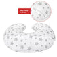 Nursing Pillow Cover White With Star Print, Snug Fits Boppy Nursing Pillows, Breastfeeding Nursing Pillow Slipcovers Super Soft,