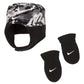 Nike Baby Trapper Hat And Mittens 2 Piece Set (Grey(6A2779-G33)/Camo, 2-4T)