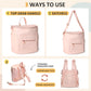 Mini Diaper Bag Leather By Miss Fong,Small Diaper Bag With In Bag Organizer, Insulated Pocket And Shoulder Strap(Pink Rose)