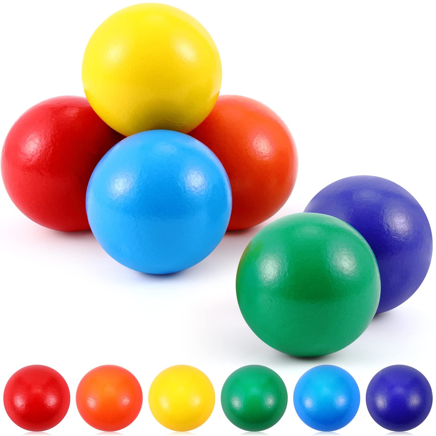 Bucherry 12 Pcs Montessori Wooden Balls 1.8 Inch Wooden Replacement Ball Educational Counting Toys Preschool Learning Material f