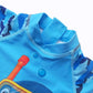 Toddler Baby Boys Swimsuit One Piece Bathing Suit Rash Guard Swimwear Upf 50+ With Hat (Shark, 18-24 Months)