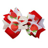 Baby Girls Birthday Hair Bow Hair Clip Strawberry Bows for Little Girls First Birthday Party Sweet Hair Accessories TSFJ80 (Red 