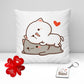 K1Gifts Peach and Goma Mochi Cat Pillow Cushion, Gifts for him, Her, Girlfriend, Valentines Gift for Girlfriend, Valentine Pillo