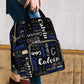 Artsadd Personalized Diaper Bag With Name, Customized Black And Blue Monogram Nappy Backpack With Thermal Pockets Multi-Function