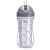 Chicco Flip-Top Straw Cup 9oz | Insulated Toddler Sippy Cup with Soft Silicone Straw | No-Spill | Easy-Clean | BPA-Free | 1pk | 