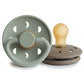 Frigg Moon Natural Rubber Baby Pacifier | Made In Denmark | Bpa-Free (Sage/Portobello, 0-6 Months) 2-Pack