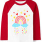 Tkria Baby Girl Valentine Day Shirts Baby Girls Raglan Long Sleeve Tees Toddler Dino Graphic Tops 4 Years