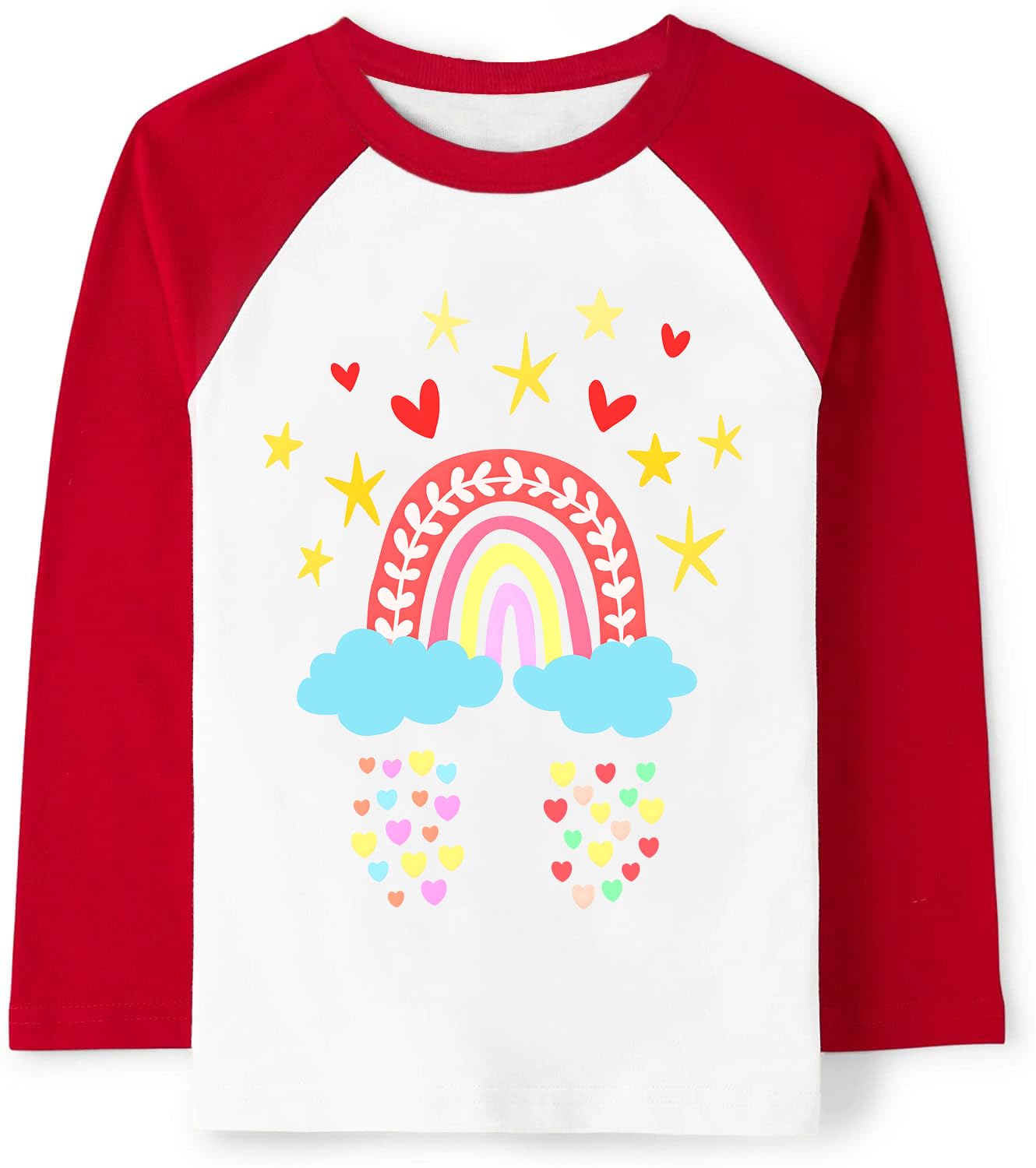 Tkria Baby Girl Valentine Day Shirts Baby Girls Raglan Long Sleeve Tees Toddler Dino Graphic Tops 4 Years