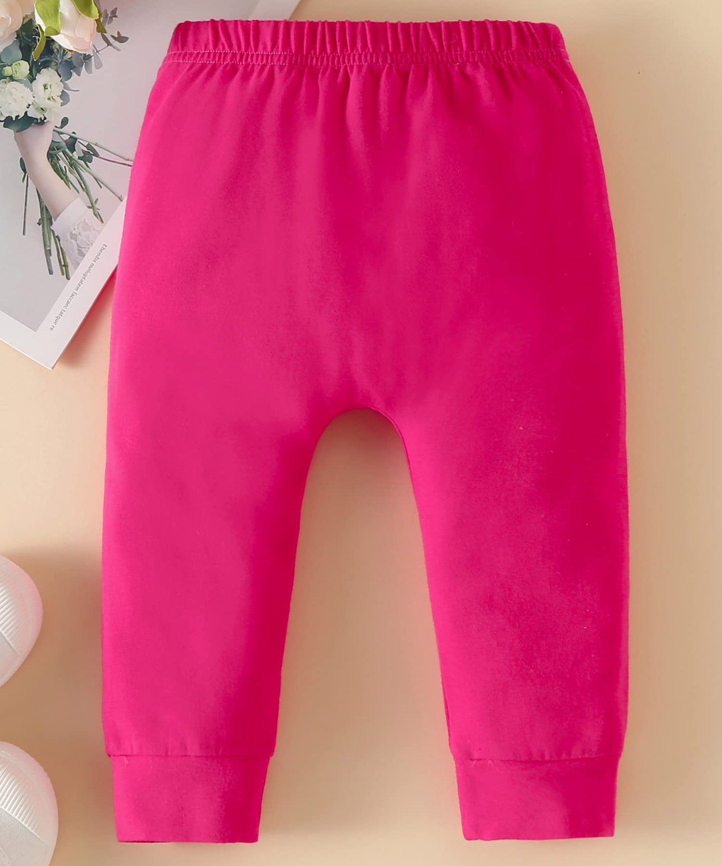 Fullfamous Baby Girl Clothes Gifts Outfits,Fall Winter Long Sleeve Romper And Pant Set Raspberry Heart 18-24 Months