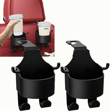 TRIVYOM Multifunctional Hook for Car Seat Headrest Hook || 3 in 1 Car Seat Cup Holder Anger Storage Handbag Phone Holder with Ho