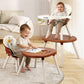R For Rabbit Cherry Berry Tusky High Chair For Baby, 3-In-1 Convertible Kids Feeding Chair Compact Fold, Dual Meal Trays, Travel