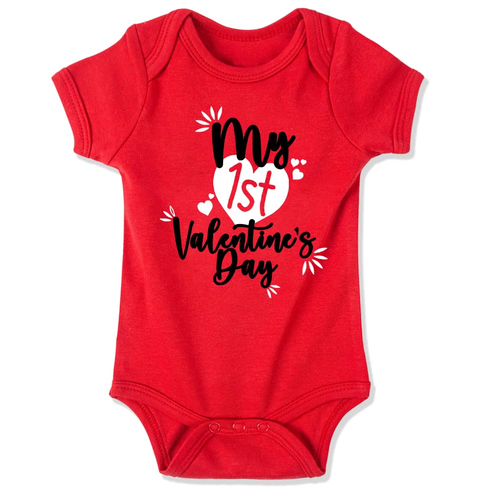 Cheerilulu My 1St Valentine Day Newborn Baby Boys Bodysuits Girls Unisex Cute Funny Infant Romper 0-6 Months