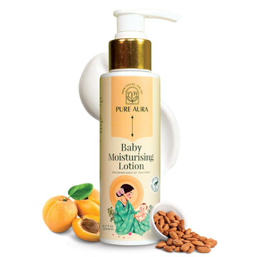Pure Aura Rich Moisture Baby Lotion 200Ml | Nourishing Cream For Soft & Sensitive Skin | Ayurvedic & Chemical-Free | Daily Use |