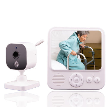 Smart Caregiver Video Monitor For Elderly Care And Caregivers, Portable, Rechargeable, Infrared Night Vision, Secure Connection,