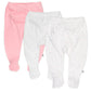 Honestbaby Unisex Baby 3-Pack Organic Cotton Footed Harem Pants, Love Dot, Preemie Us