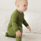 Vaenait Baby Toddler Boys Girls Solid Fotie Pajama Cozy Modal Olive 24M