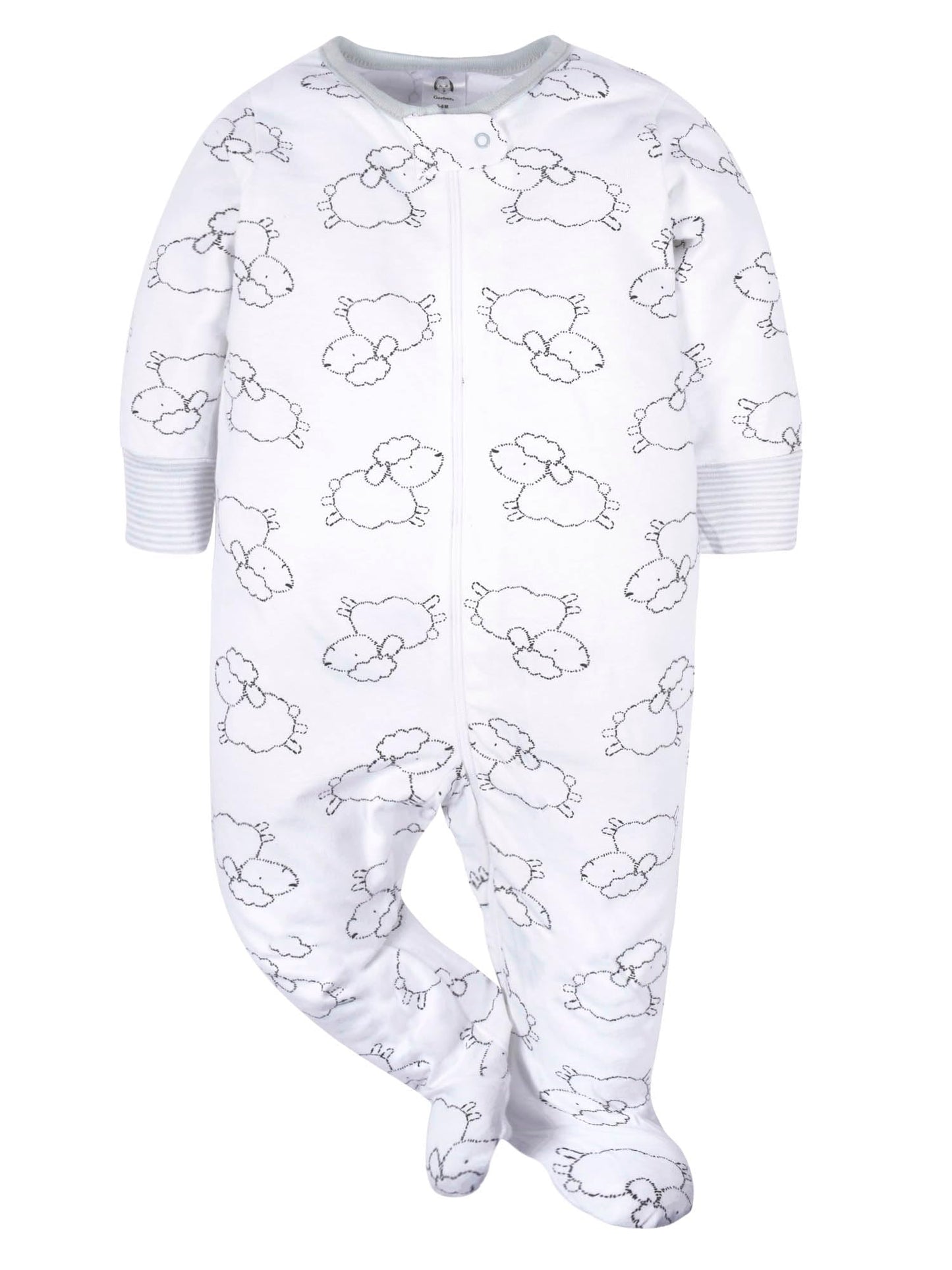 Gerber Unisex Baby 4 Pack Sleep 'N Play Footie Sheep 0-3 Months
