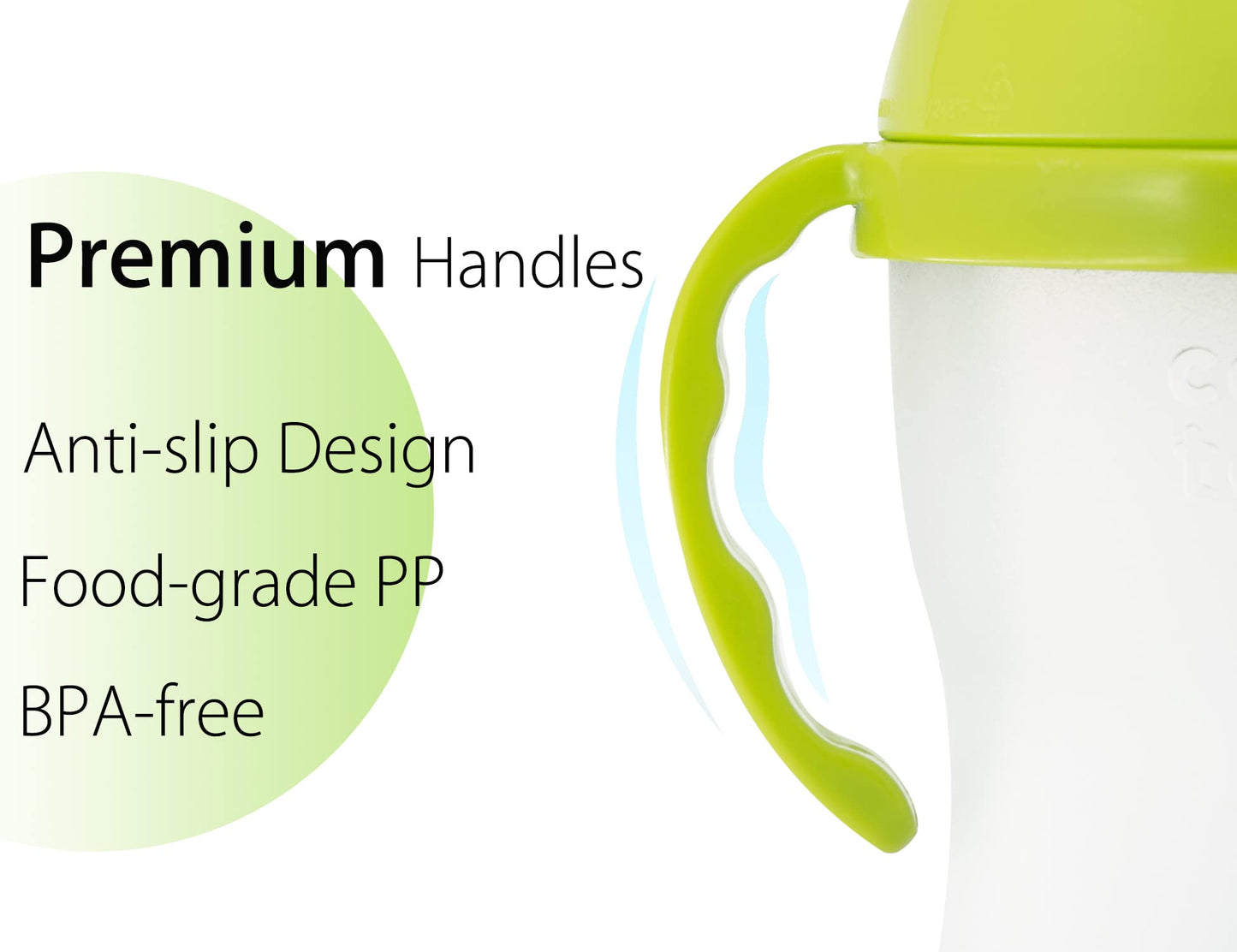 Baby Bottle Handles For Comotomo 5 Ounce & 8 Ounce Silicone Baby Bottles, Compatible Comotomo Bottle Holder For Baby, Pack Of 2,