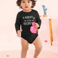 Besserbay Valentine'S Day Baby Long Sleeve Heart Bodysuit Infant Mommy Is My Valentine Envelope Neck Black Onesie 3-6 Months