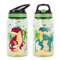 Home Tune Cute Water Bottle For Kids Girls Boys, Bpa Free & Sturdy Print & Leak Proof Flip Straw & Carry Loop & Easy Clean, 15Oz