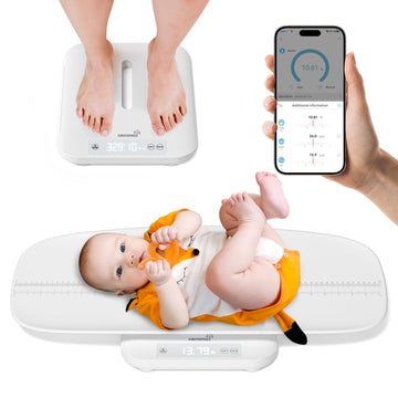 Grownsy Smart Baby/Pet Scale,Digital Baby Weight Scale With App For Tracking Growth Of Infant, Toddler,Puppy,And Cat-Supports Up