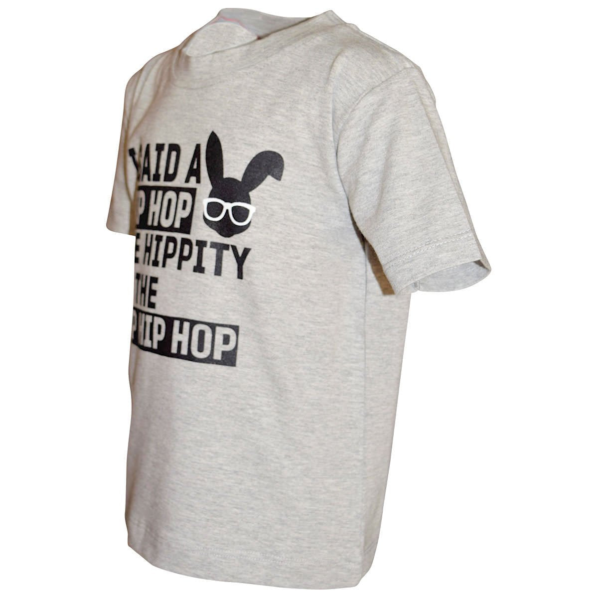 Unique Baby Boys Hip Hop Easter Bunny Shirt (12, Grey)
