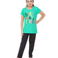 DELEDA Girls Night Suit, top with Front Print and Long Pyjama Pant in Allover Print (78 Years, Green)