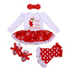 Winmany Newborn Baby Girls Christmas Romper Tutu Dress Outfit Headband Leg Warmer Shoes