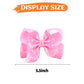 2Pcs Glitter Pink Bows For Girls 5Inchs Hand-Made Shiny Glitter Ribbon Hair Bows Alligator Clips Sparkle Sequins Hair Accessorie