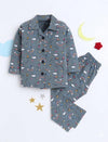 FABSQUARE Unisex Pure Cotton Short Sleeve Kids Night Dress for Boys & Girls Nightwear/Sleepsuit/Sleepwear/Loungewear Night Suit 