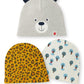 Tuddybuddy 100% Cotton Caps Slouchy Beanie Skull Cap For Babies (Ideal For All Seasons)  Pack Of 3, Grey Bear  36 Months