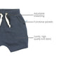 Ruggedbutts Baby/Toddler Boys Heather Navy Jogger Shorts - 12-18M