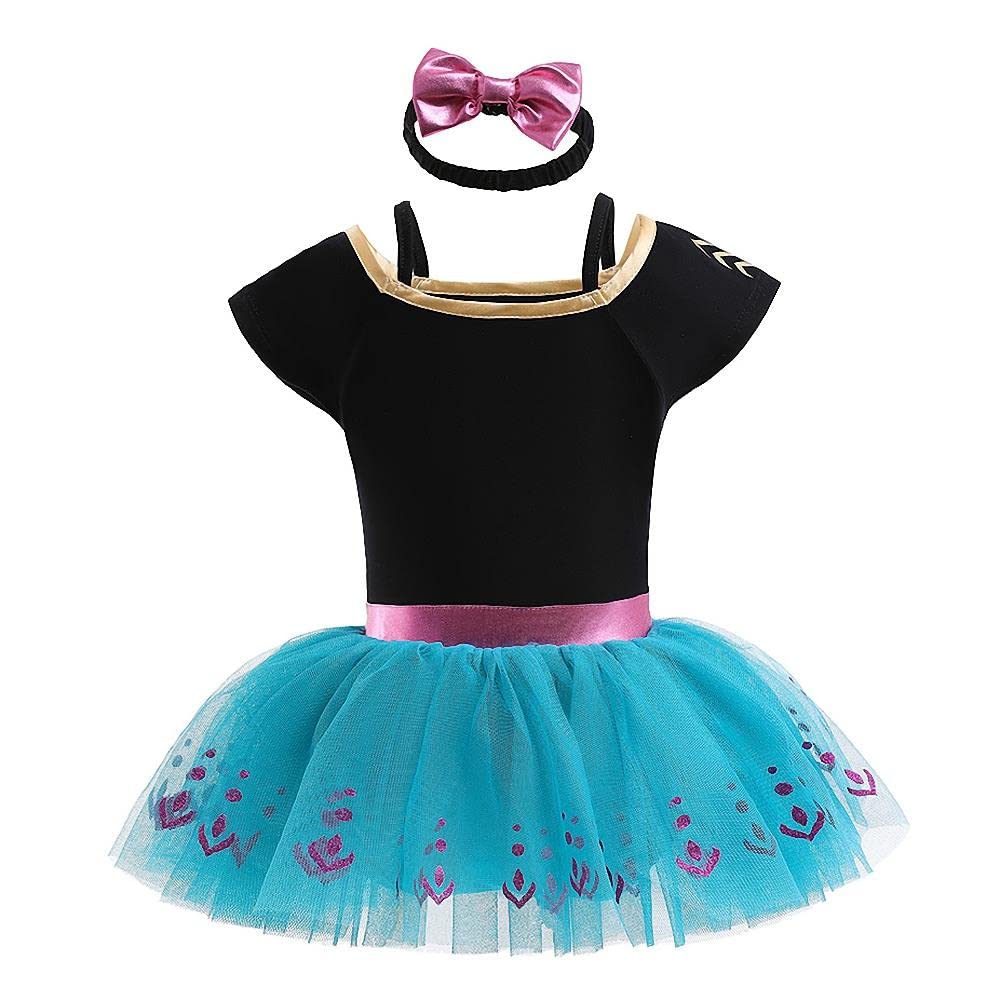 Dressy Daisy Infant Baby Girl Princess Romper Costumes Onesie Dress Bodysuit With Headband Halloween Birthday Party Fancy Outfit