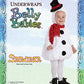 Underwraps Baby'S Snowman Bally, White/Black/Red, X-Large