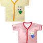 babeezworld Baby Infant Cotton Front Open Half Sleeves Cut Sleeve Sleeveless Vest Tshirt Jhabla Top Suitable for Girls & Boys (K