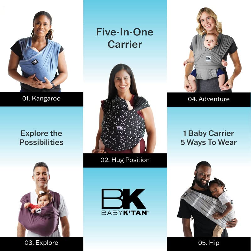 Breeze Baby Ktan Baby Carrier, #1 Easy Pre-Wrapped Baby Sling Gift | Breathable 100% Cotton Mesh | Hands Free Wrap for Infants