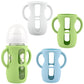 3 Pack Silicone Sleeves For Avent Natural Glass Baby Bottles, Anti Breakage Baby Bottle Holder With Handles, Compatible Philips