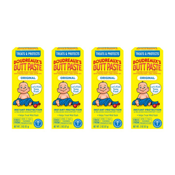 Boudreauxs Butt Paste Diaper Rash Ointment, Zinc Oxide, 2-Ounce Box (Pack of 4)