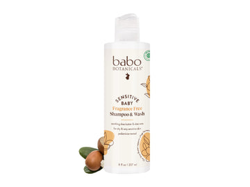 Babo Botanicals Sensitive Baby 2-In-1 Shampoo & Wash - Shea Butter, Calendula & Aloe - Cruelty-Free, Vegan - Pediatrician Tested