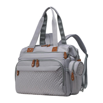 HEAVENGLOW Baby Travel Bag Pacifier Case with Stroller Straps Women Diaper Bag Backpack Gray|Diaper Bags