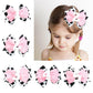 Birthday Hair Clips For Baby Girls - 2Pc Cow Print Bow With White Number Hair Clips For 2Nd Birthday Baby Bow Party Decorations