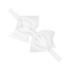 Wee Ones Baby Girl's Extra Small Grosgrain Bow On Matching Elastic Band, 0-6 Months, White