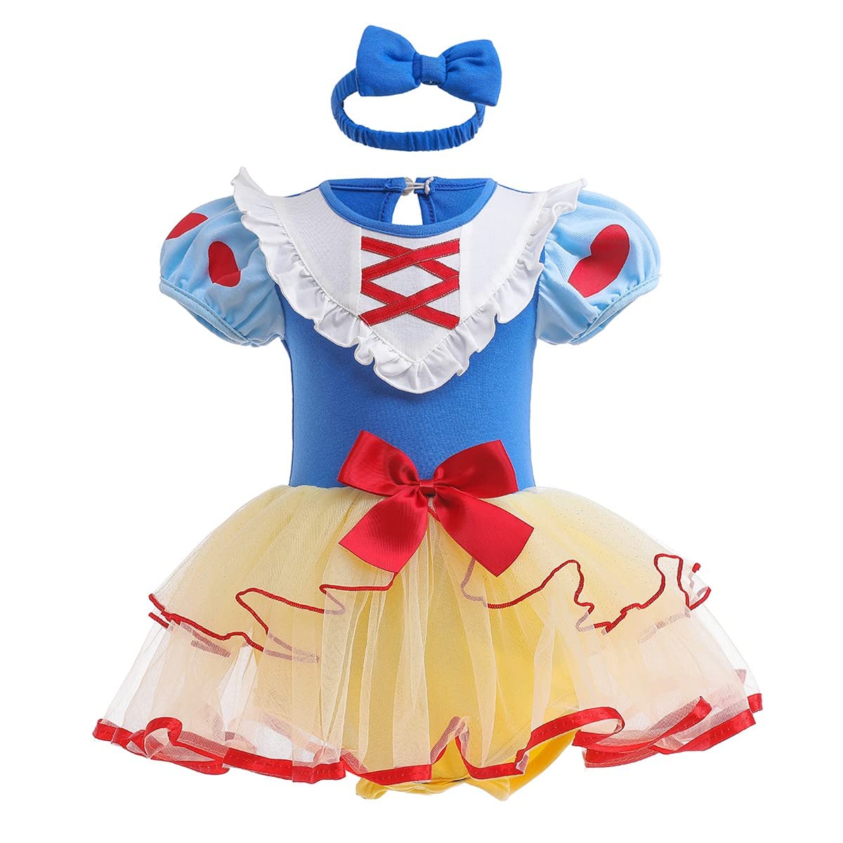 Myrisam Snow White Princess Costumes For Baby Girls Birthday Romper Tutu Dress W/Headband Halloween Outfits