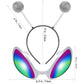 Silver Alien Headband Alien Glasses Set Boppers Antenna Headband Rainbow Lens Sunglasses For Alien Theme Halloween Cosplay Party