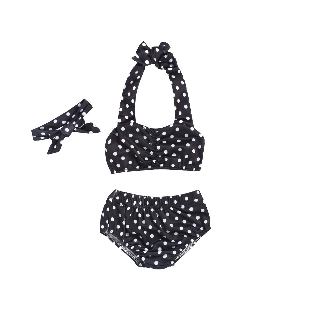 Baby Girl Bikini,Kids Toddler Polka Dot Swimsuits Halter Swimwear Biki – Cutebab WBBAPB07N68JKXK